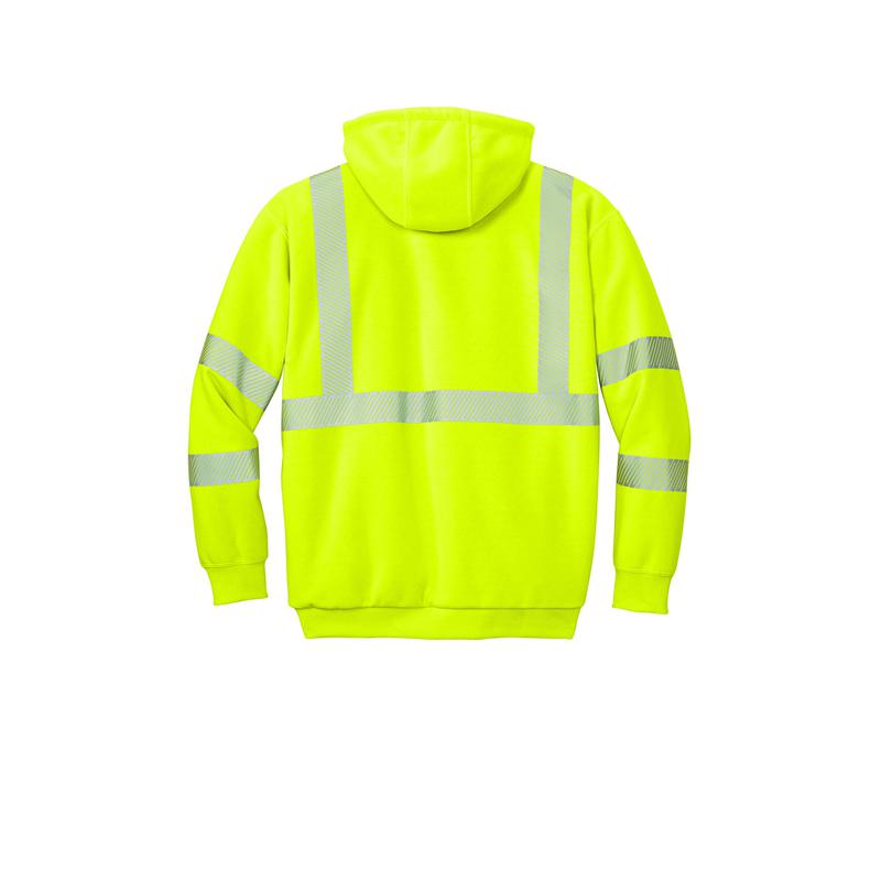 CMC WORKFORCE Carhartt® ANSI 107 Class 3 Lined Full-Zip Sweatshirt - Brite Lime