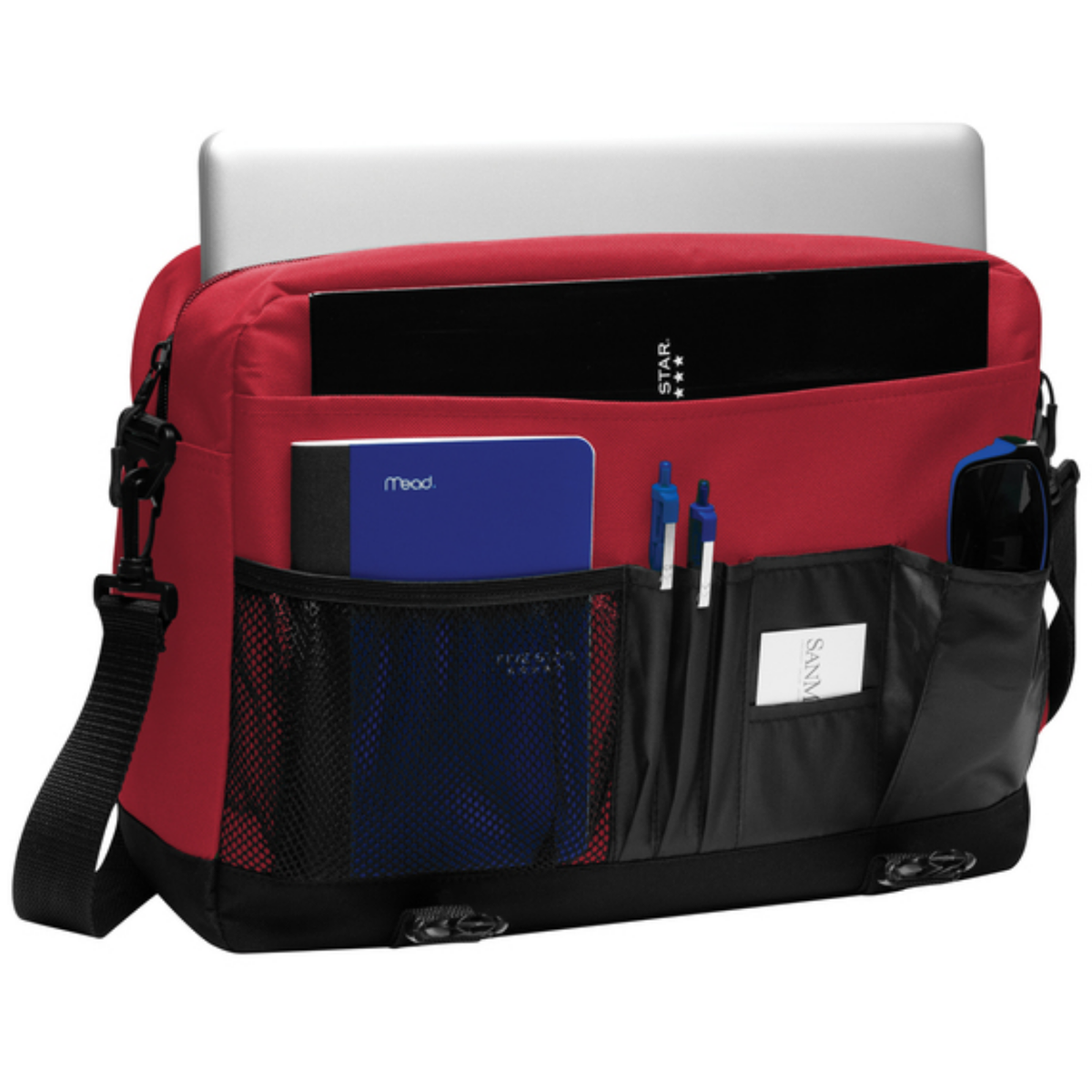 LINCOLN TECH Port Authority® Messenger Briefcase - Chili Red