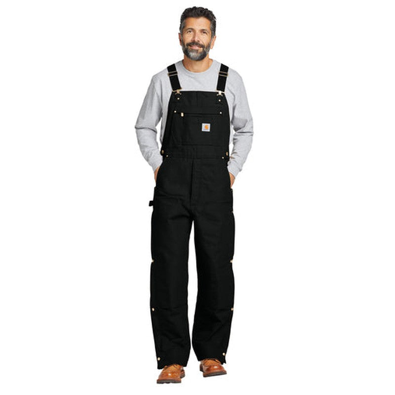 LINCOLN TECH - Carhartt® Firm Duck Insulated Bib Overalls - Black