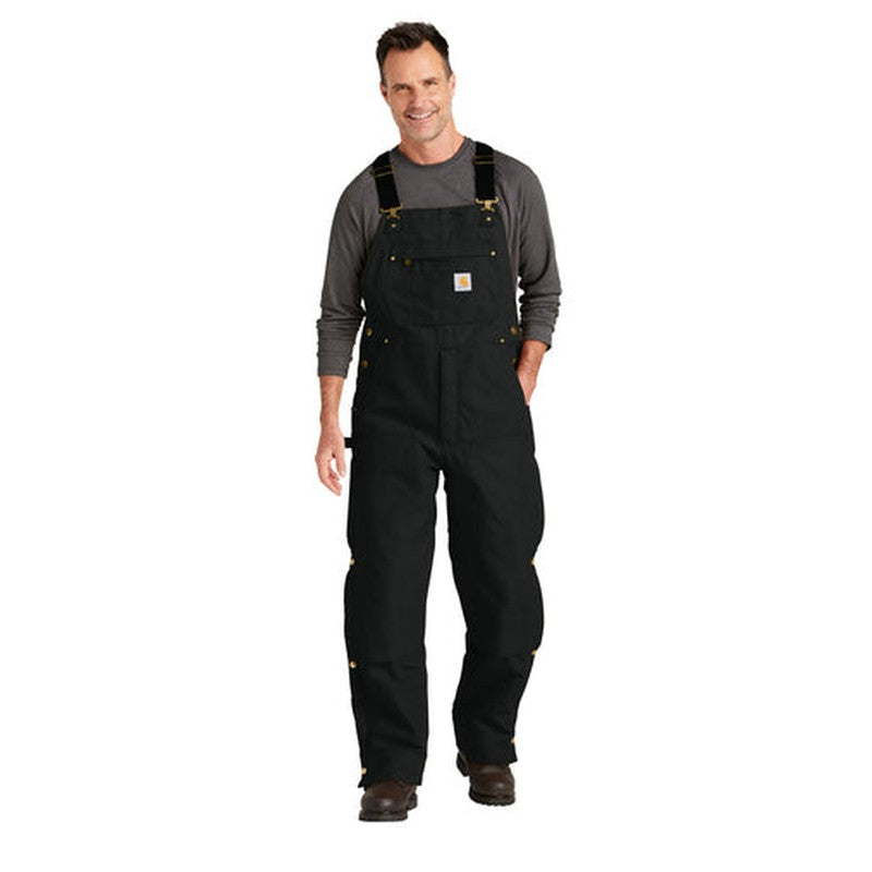 LINCOLN TECH - Carhartt® Short Firm Duck Insulated Bib Overalls - Black