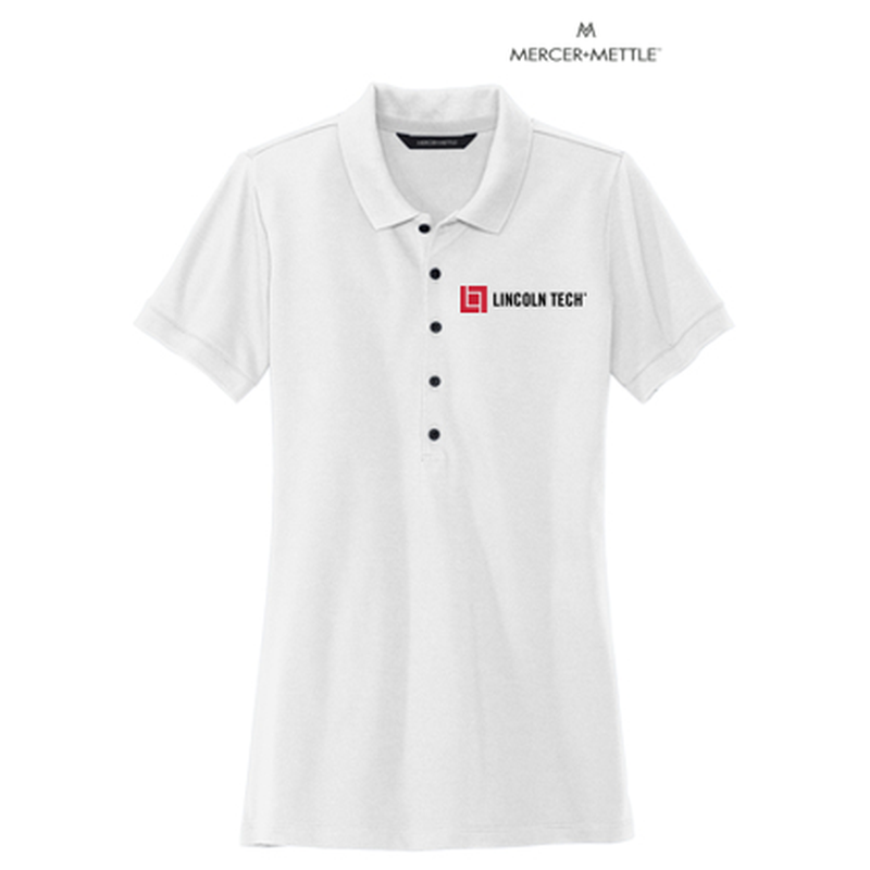 LINCOLN TECH - Mercer+Mettle® Women’s Stretch Heavyweight Pique Polo - White