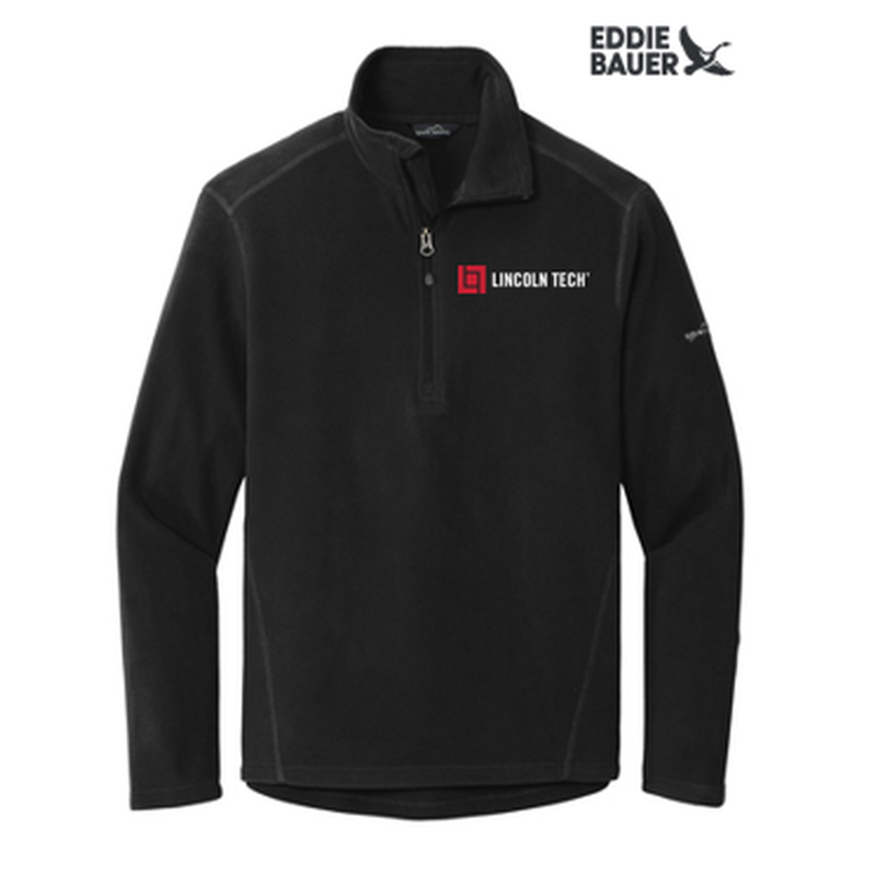 LINCOLN TECH - Eddie Bauer®1/2-Zip Microfleece Jacket - Black