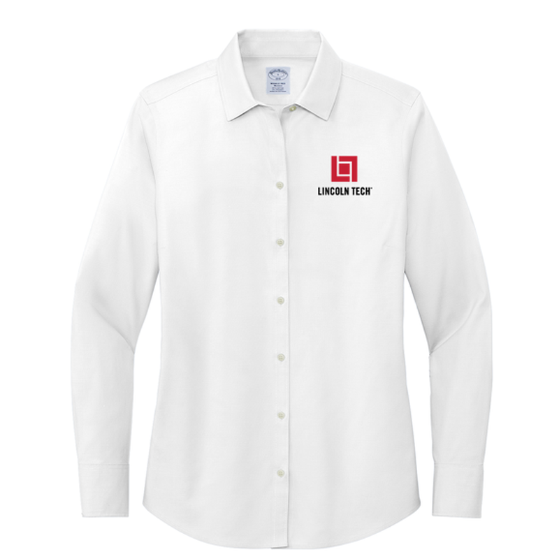 LINCOLN TECH Brooks Brothers® Women’s Wrinkle-Free Stretch Pinpoint Shirt - WHITE
