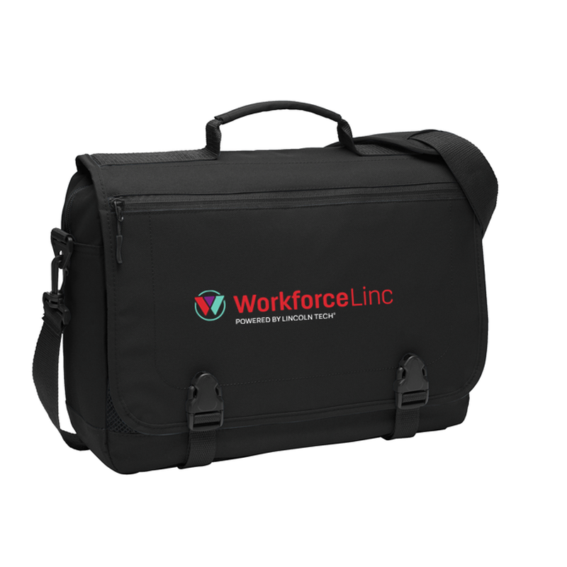 WORKFORCE Port Authority® Messenger Briefcase - BLACK