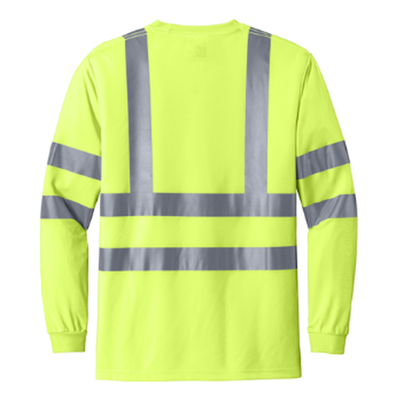 REPUBLIC SERVICES WORKFORCE CornerStone® ANSI 107 Class 3 Long Sleeve Snag-Resistant Reflective T-Shirt - Safety Yellow