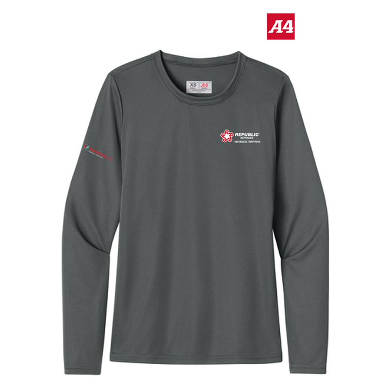 REPUBLIC SERVICES WORKFORCE A4 Women’s Cooling Performance Long Sleeve Tee - Graphite