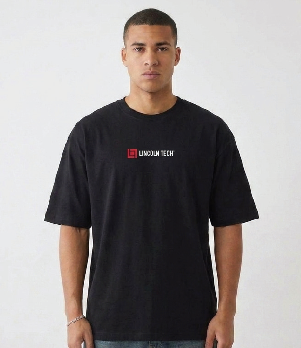 LINCOLN TECH CAMPUS 808080 District® Heavyweight Very Important Tee - BLACK