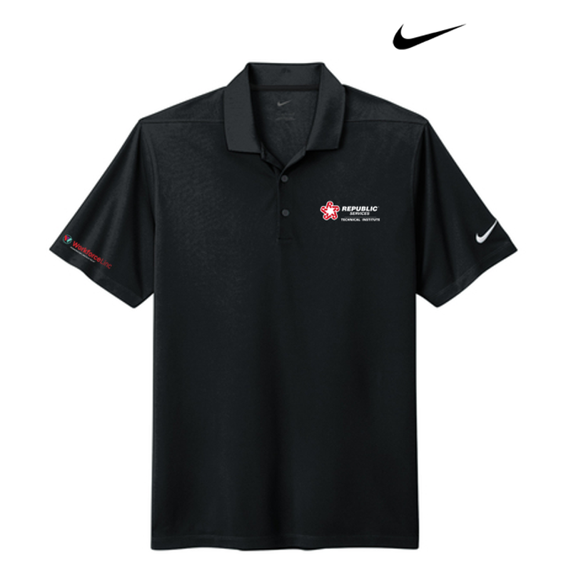 REPUBLIC SERVICES WORKFORCE Nike Dri-FIT Micro Pique 2.0 Polo - BLACK