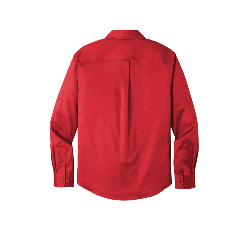LINCOLN TECH MEN'S Long Sleeve SuperPro React™ Twill Shirt - Rich Red