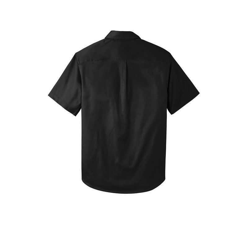 LINCOLN TECH MEN'S Short Sleeve SuperPro React™ Twill Shirt - Deep Black