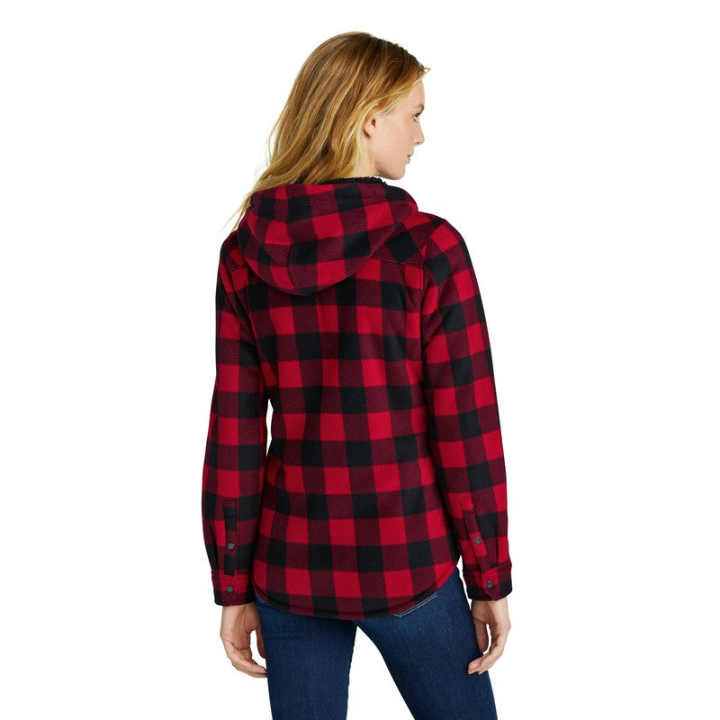 LINCOLN TECH Eddie Bauer® Ladies Woodland Shirt Jac - Radish Black