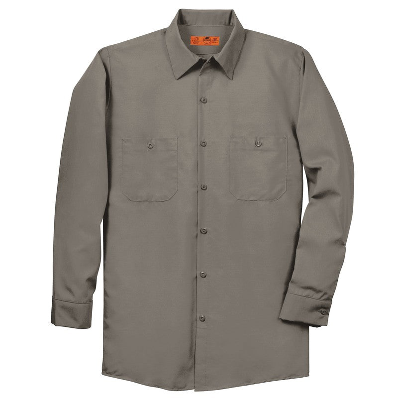 LINCOLN TECH Red Kap® Long Sleeve Industrial Work Shirt - Grey