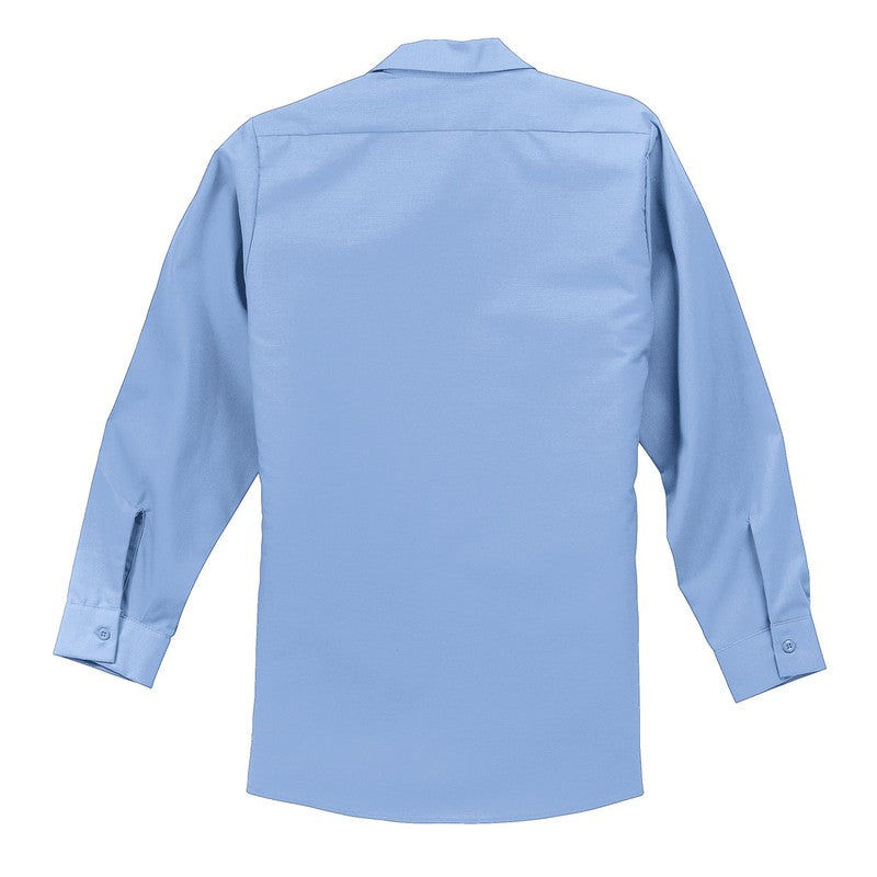 LINCOLN TECH Red Kap® Long Sleeve Industrial Work Shirt - Light Blue