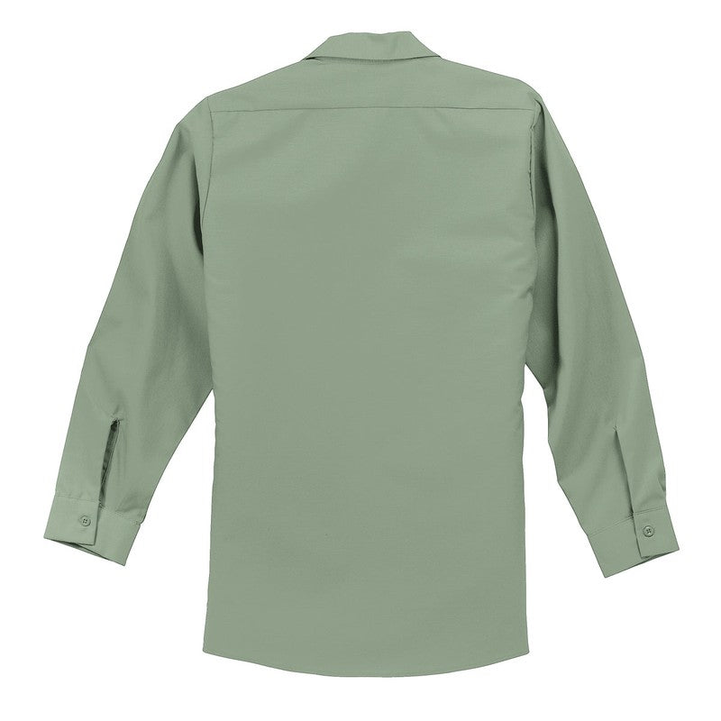 LINCOLN TECH Red Kap® Long Sleeve Industrial Work Shirt - Light Green