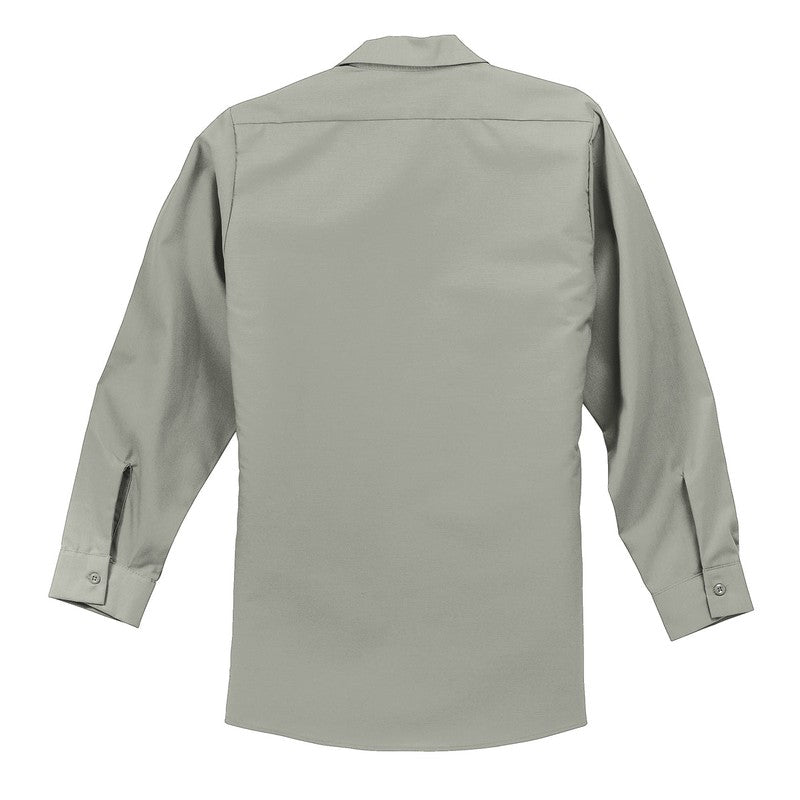 LINCOLN TECH Red Kap® Long Sleeve Industrial Work Shirt - Light Grey