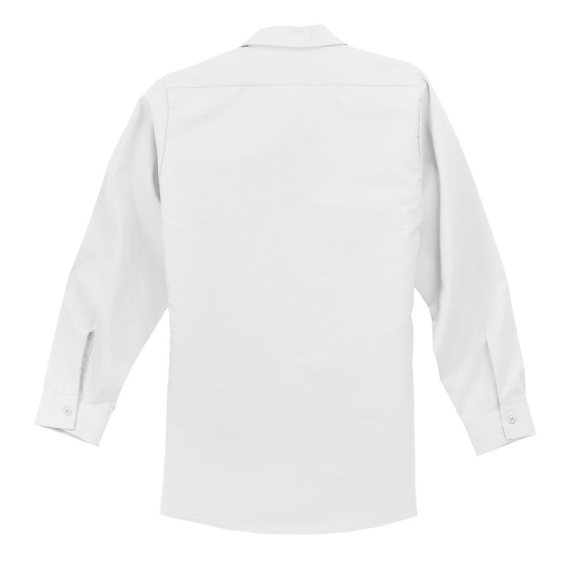 LINCOLN TECH Red Kap® Long Sleeve Industrial Work Shirt - White