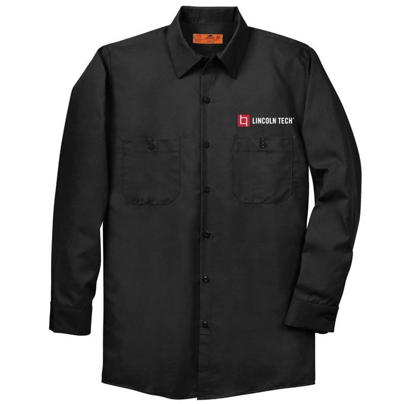 LINCOLN TECH Red Kap® Long Sleeve Industrial Work Shirt - Black