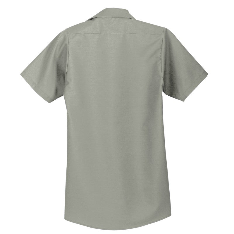 LINCOLN TECH Red Kap® Short Sleeve Industrial Work Shirt - Light Grey