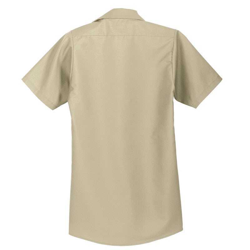 LINCOLN TECH Red Kap® Short Sleeve Industrial Work Shirt - Light Tan