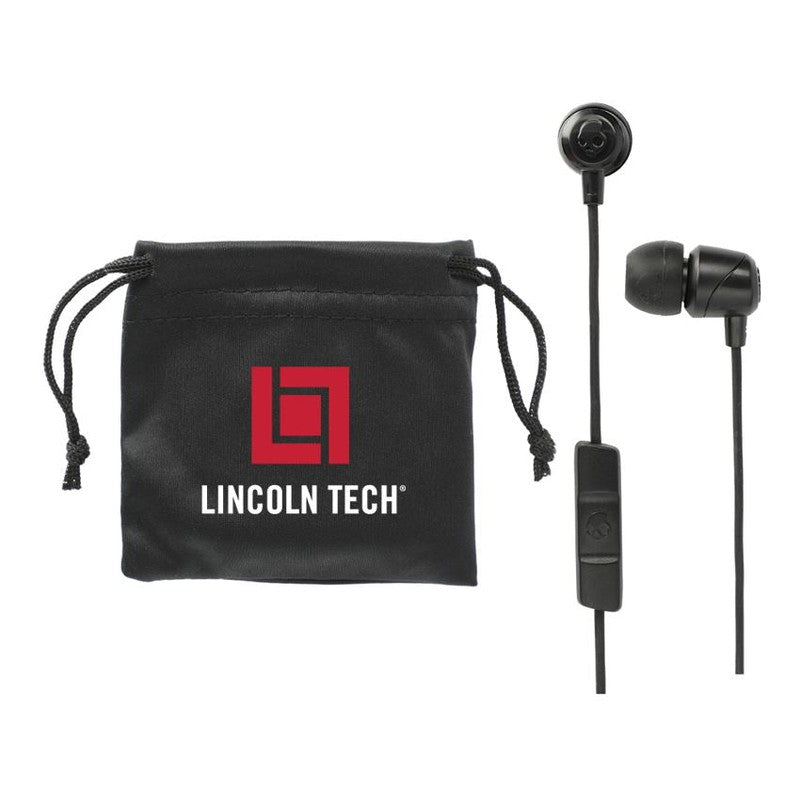 LINCOLN TECH Skullcandy Jib Wired Earbuds with Microphone - Black