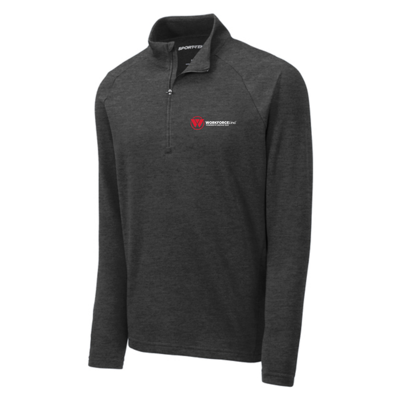 WORKFORCE Sport-Tek® Lightweight French Terry 1/4-Zip Pullover - Heather Black
