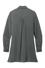 Load image into Gallery viewer, EUPHORIA Port Authority® Ladies Textured Crepe Long Tunic - Graphite
