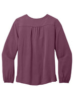 Load image into Gallery viewer, EUPHORIA Port Authority® Ladies Textured Crepe Blouse - Purple Mist
