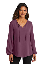 Load image into Gallery viewer, EUPHORIA Port Authority® Ladies Textured Crepe Blouse - Purple Mist
