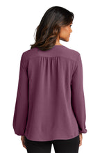 Load image into Gallery viewer, EUPHORIA Port Authority® Ladies Textured Crepe Blouse - Purple Mist
