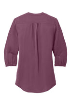 Load image into Gallery viewer, EUPHORIA Port Authority® Ladies 3/4-Sleeve Textured Crepe Tunic - Purple Mist
