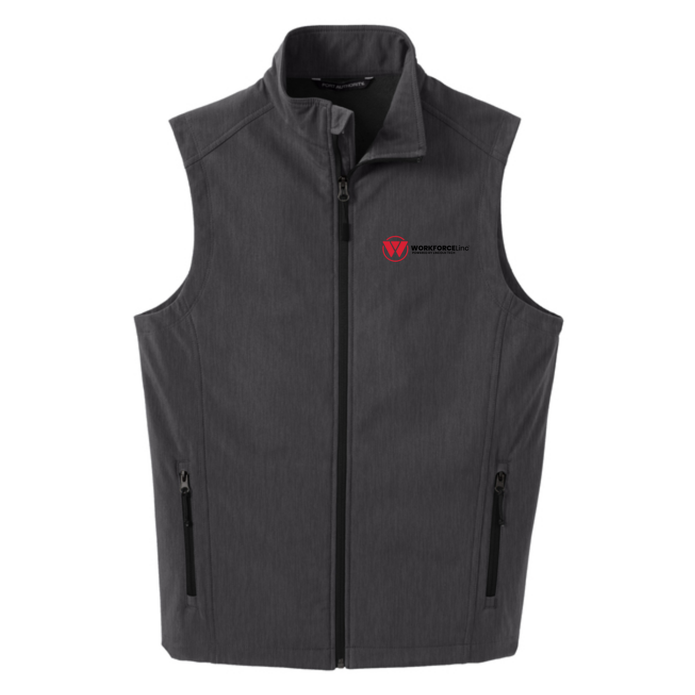WORKFORCE Port Authority® Core Soft Shell Vest - Black Charcoal Heather