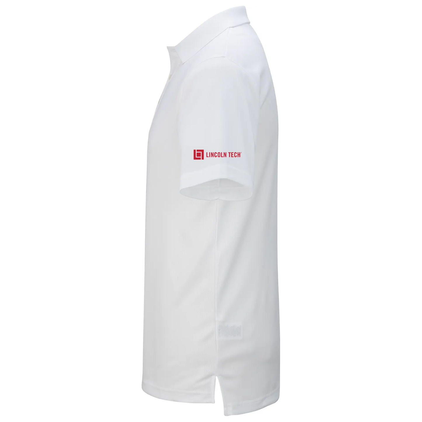 LINCOLN TECH 80TH ANNIVERSARY Hi Performance Mesh Men's Polo - White