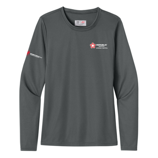 REPUBLIC SERVICES WORKFORCE A4 Women’s Cooling Performance Long Sleeve Tee - Graphite