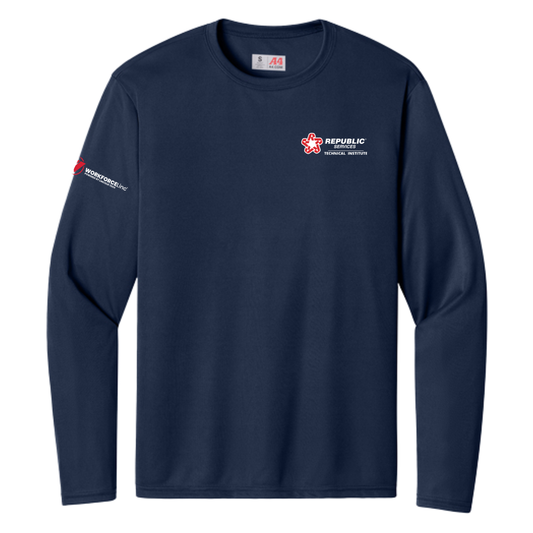REPUBLIC SERVICES WORKFORCE A4 Cooling Performance Long Sleeve Tee - Navy