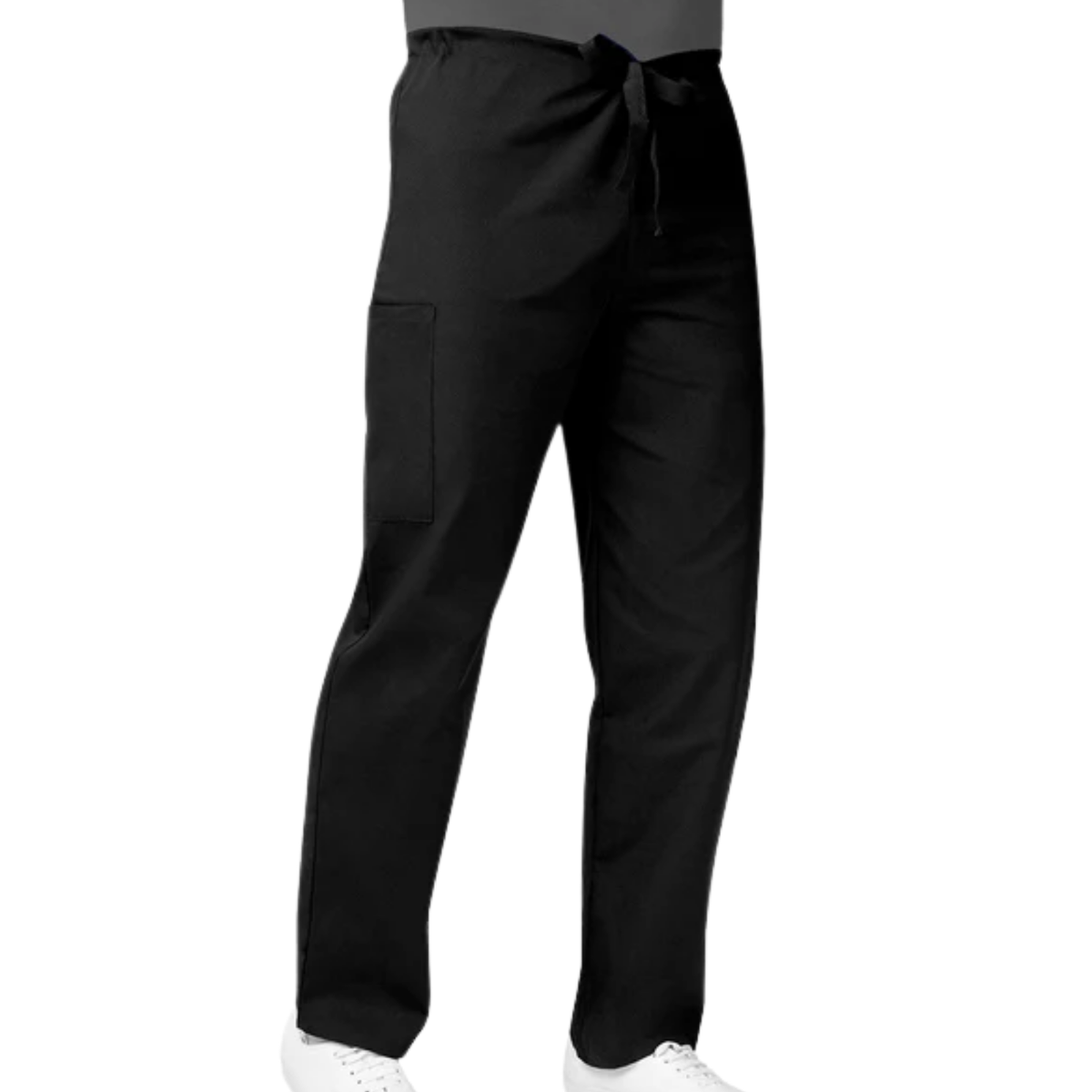 Unisex Natural-Rise Drawstring Tapered Leg Scrub Pant
