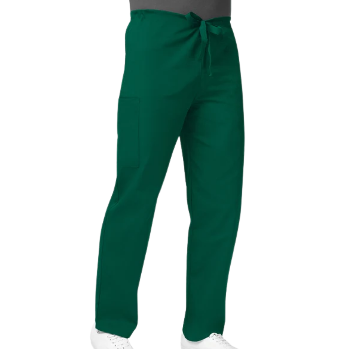 Unisex Natural-Rise Drawstring Tapered Leg Scrub Pant