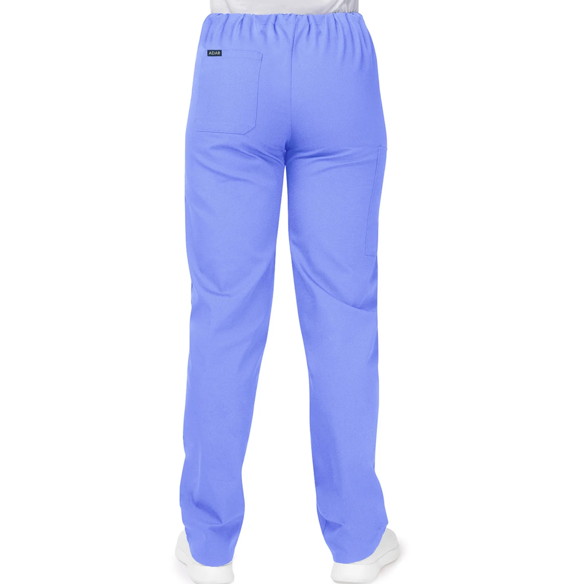 Unisex Natural-Rise Drawstring Tapered Leg Scrub Pant