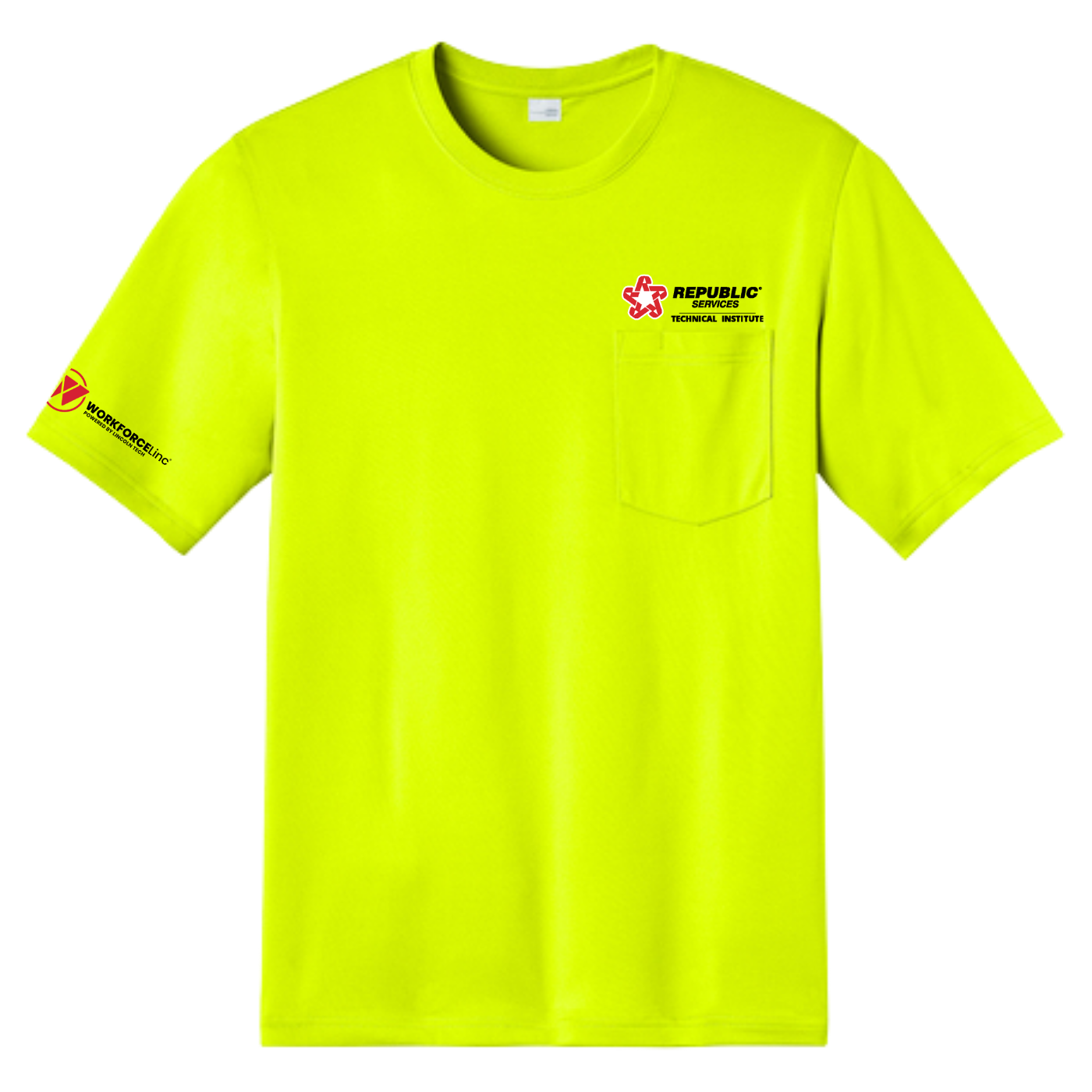 REPUBLIC SERVICES WORKFORCE CornerStone® Workwear Pro Short Sleeve Pocket Tee - Safety Yellow