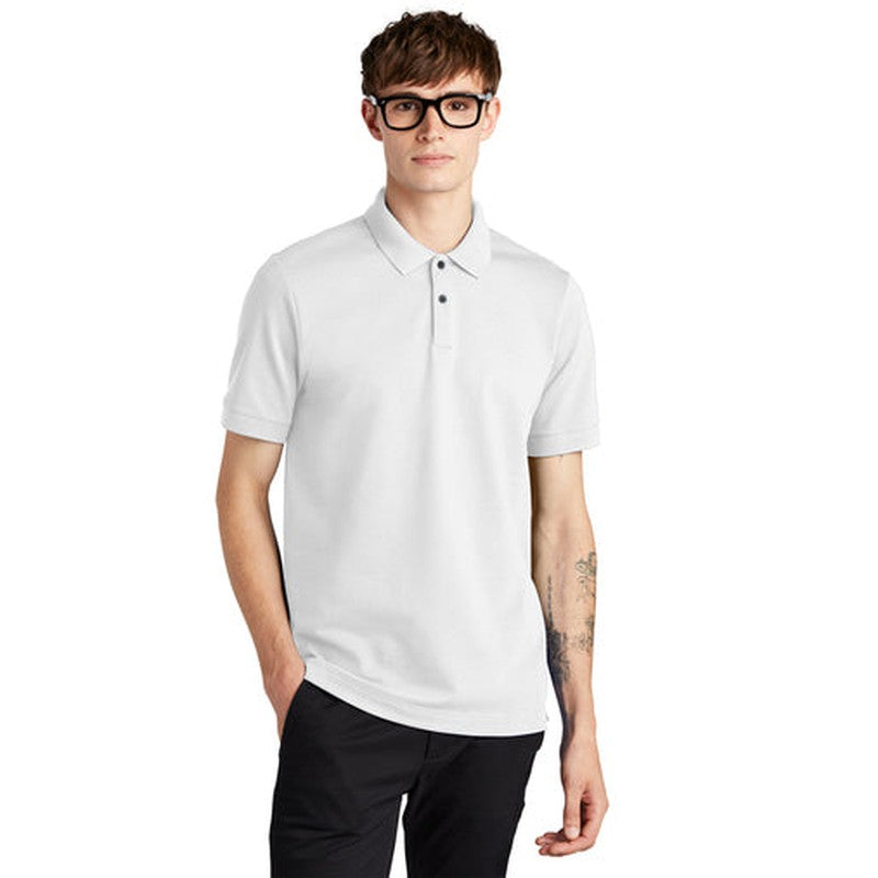 NEW LINCOLNTECH - Mercer+Mettle® Stretch Heavyweight Pique Polo - White