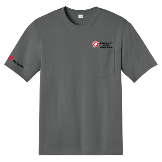 REPUBLIC SERVICES WORKFORCE CornerStone® Workwear Pro Short Sleeve Pocket Tee - Light Grey