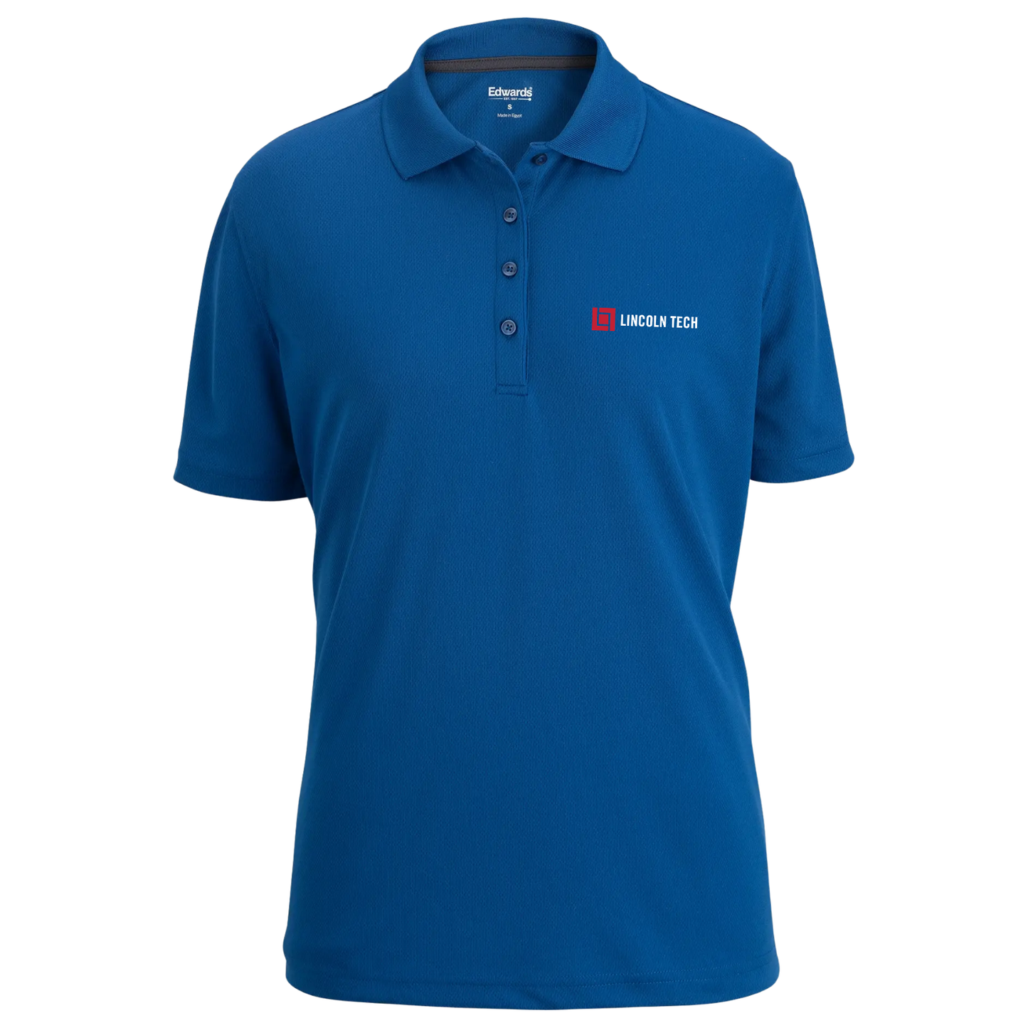 LINCOLN TECH Hi Performance Mesh Ladies Polo - Royal