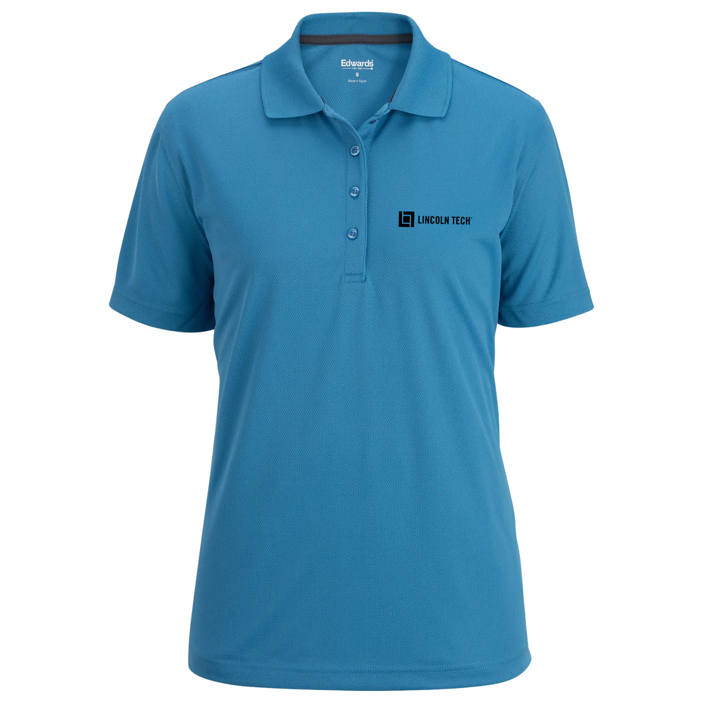 LINCOLN TECH Hi Performance Mesh Ladies Polo - Marina Blue