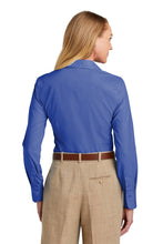 Load image into Gallery viewer, EUROPHIA Brooks Brothers® Women’s Wrinkle-Free Stretch Nailhead Shirt - Cobalt Blue
