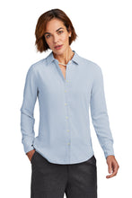 Load image into Gallery viewer, EUPHORIA Brooks Brothers® Women’s Full-Button Satin Blouse - Heritage Blue
