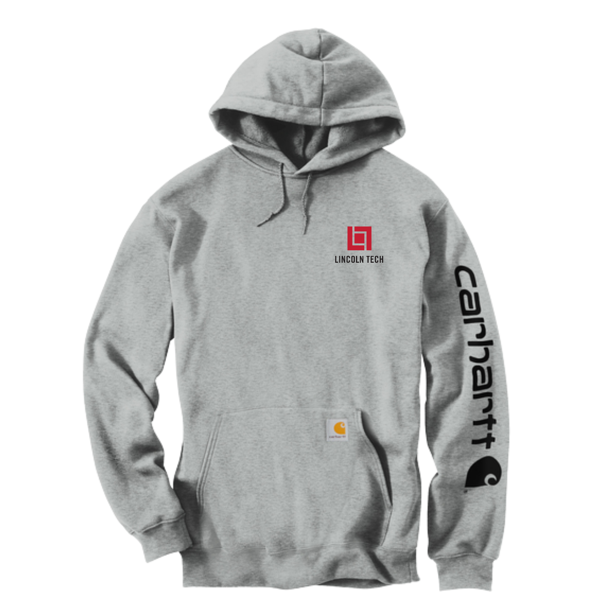 LINCOLN TECH Carhartt® Midweight Hooded Logo Sweatshirt - Heather Grey