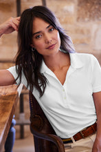 Load image into Gallery viewer, EUPHORIA Brooks Brothers® Women’s Pima Cotton Pique Polo - WHITE
