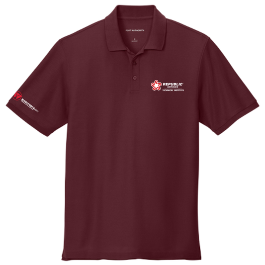 REPUBLIC SERVICES WORKFORCE Port Authority® Wearever Signature Pique Polo - Burgundy