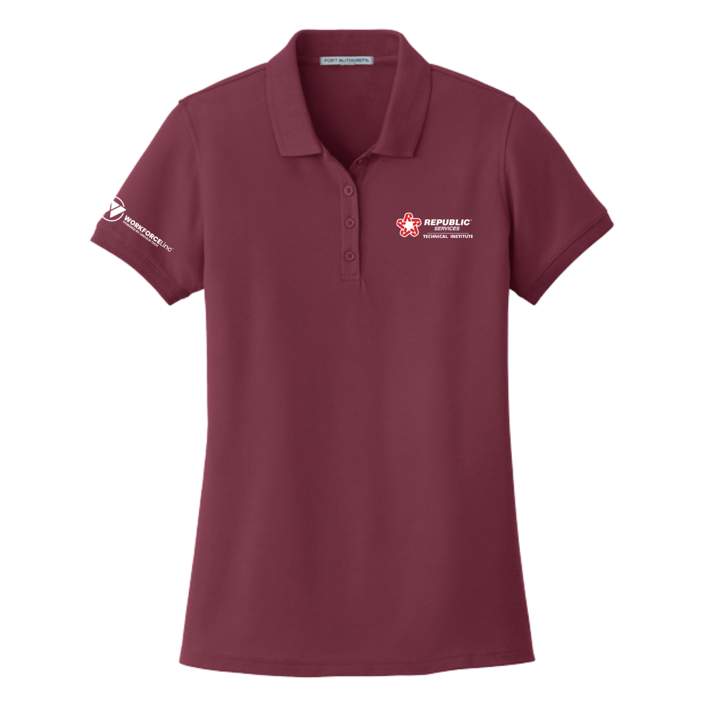 REPUBLIC SERVICES WORKFORCE Port Authority® Women's Core Classic Pique Polo - Burgundy