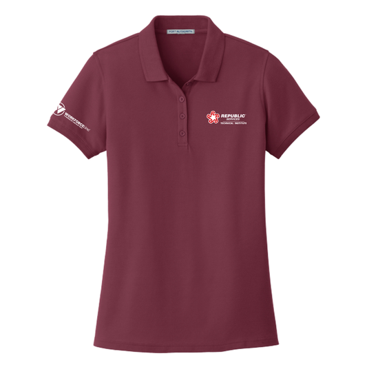 REPUBLIC SERVICES WORKFORCE Port Authority® Women's Core Classic Pique Polo - Burgundy
