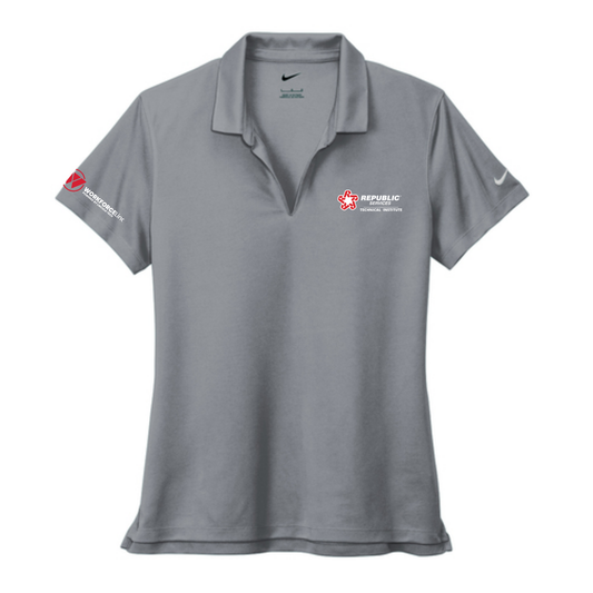 REPUBLIC SERVICES WORKFORCE Nike Women's Dri-FIT Micro Pique 2.0 Polo - Cool Grey